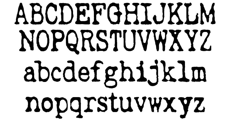 Wripetyter písmo Exempláře