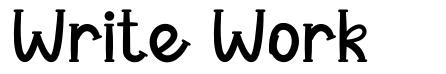 Write Work 字形