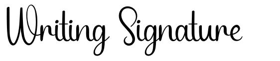 Writing Signature czcionka