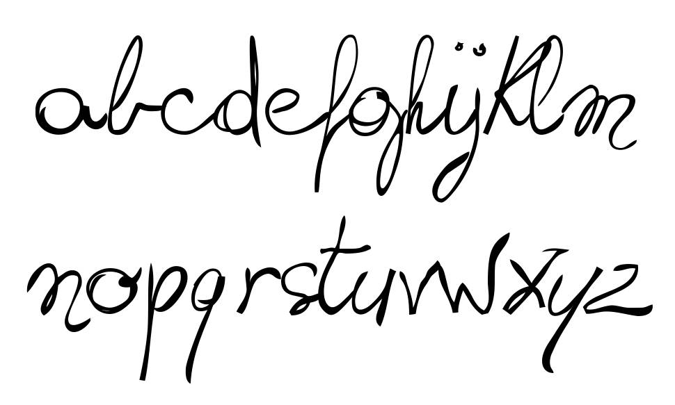 Writing something by hand font specimens