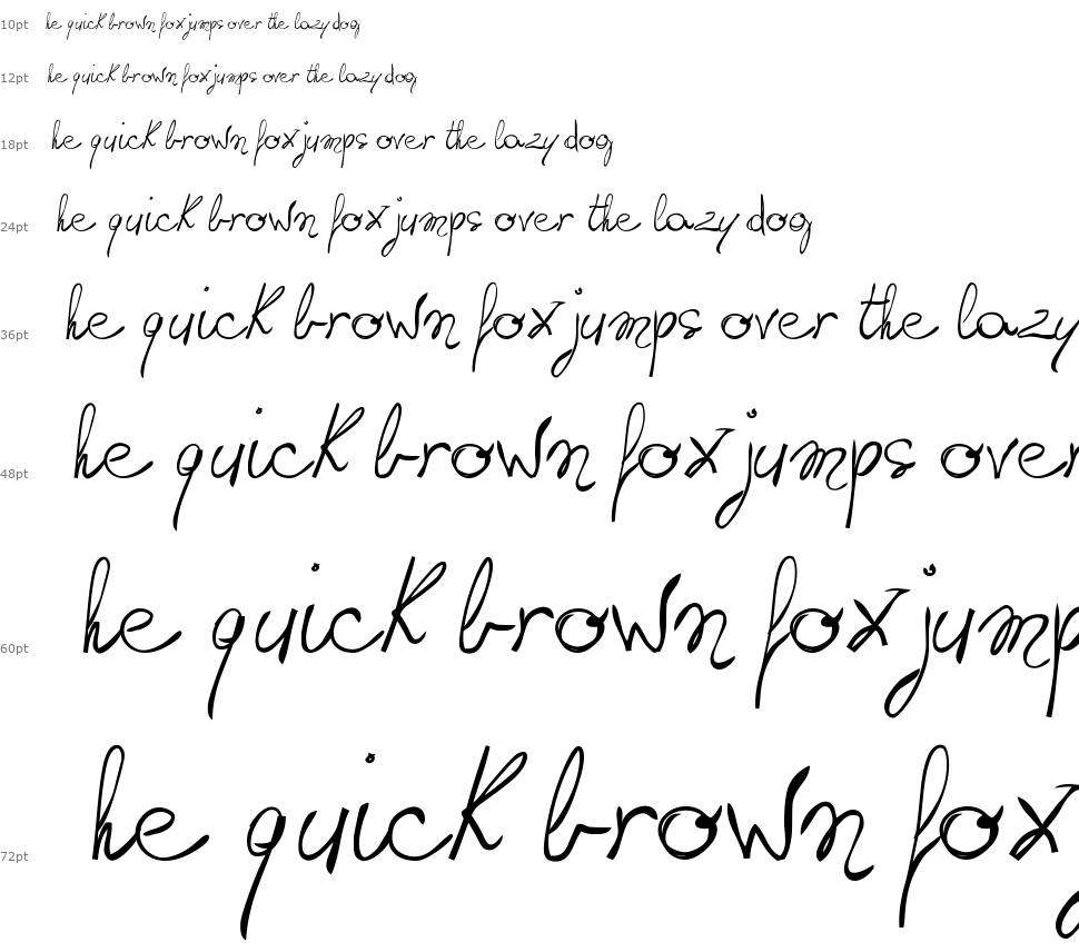 Writing something by hand font Waterfall