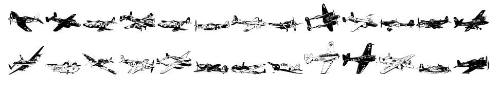 WW2 Aircraft font specimens