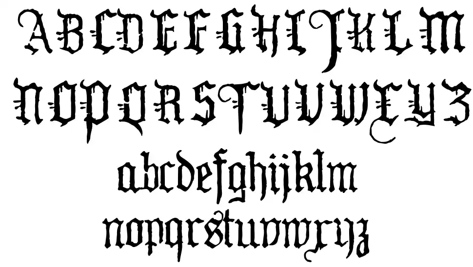 WW2Blackletter schriftart vorschau