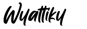 Wyattiky шрифт