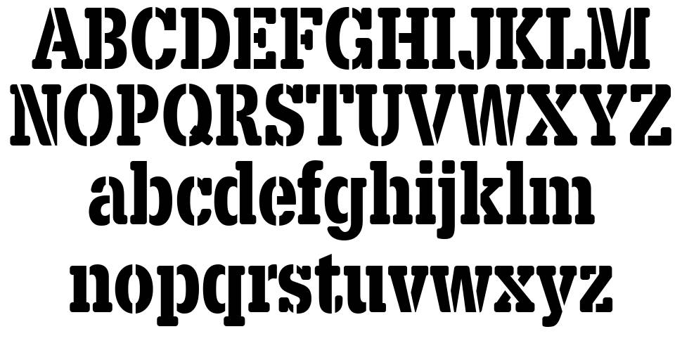 X.Template font specimens