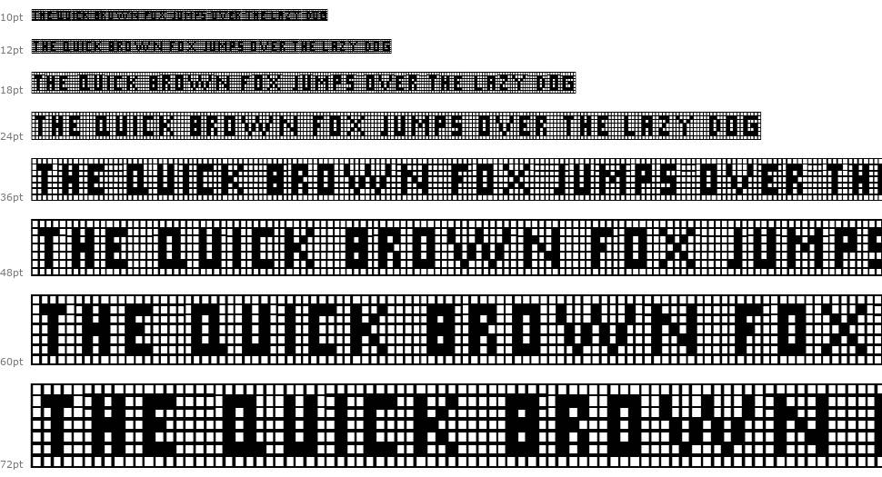 X-Grid písmo Vodopád