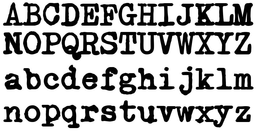 X Typewriter フォント 標本