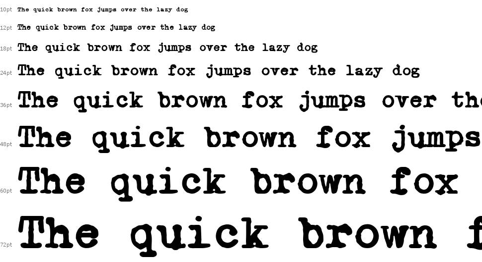 X Typewriter font Şelale