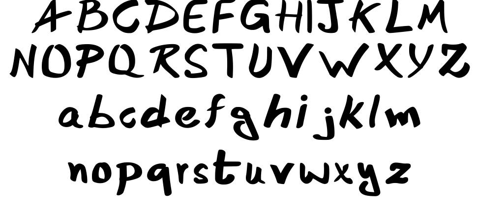 Xee Rough Font Regular font specimens