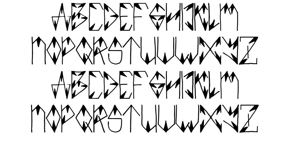 Xender font Örnekler