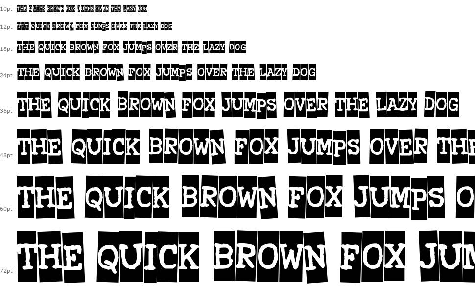 Xerography font Waterfall