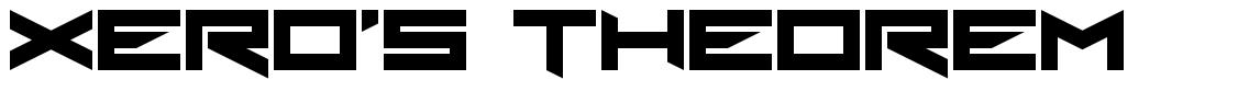 Xero's Theorem шрифт