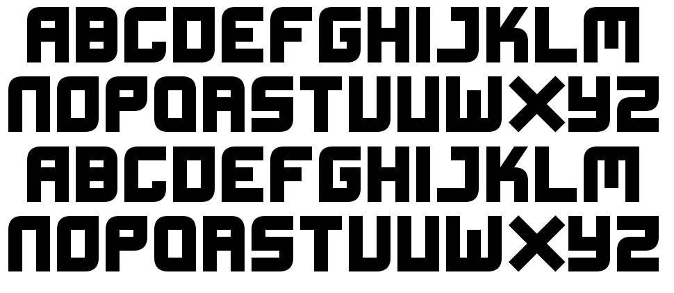 Xifiction font specimens
