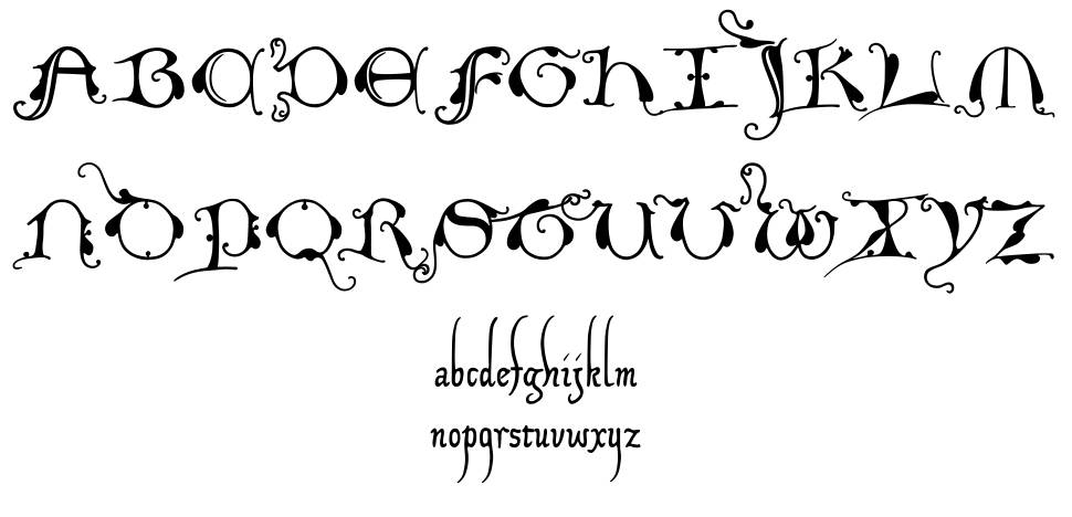Xiparos Lombard font specimens