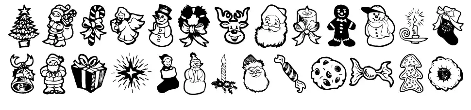 Xmas Doods 2font specimens