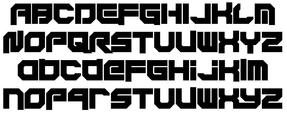Xodohtro-Nu font specimens
