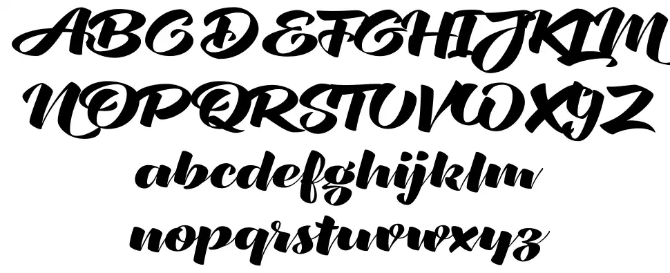 XXII CoolScript font specimens