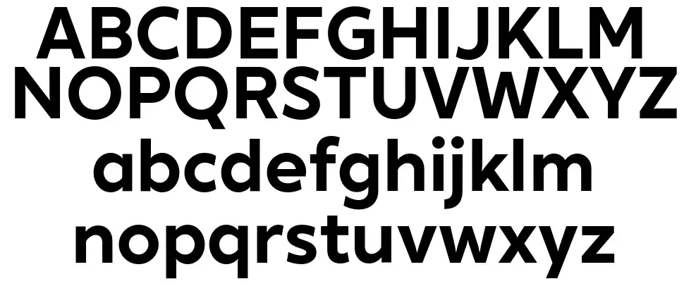 XXII Geom font specimens