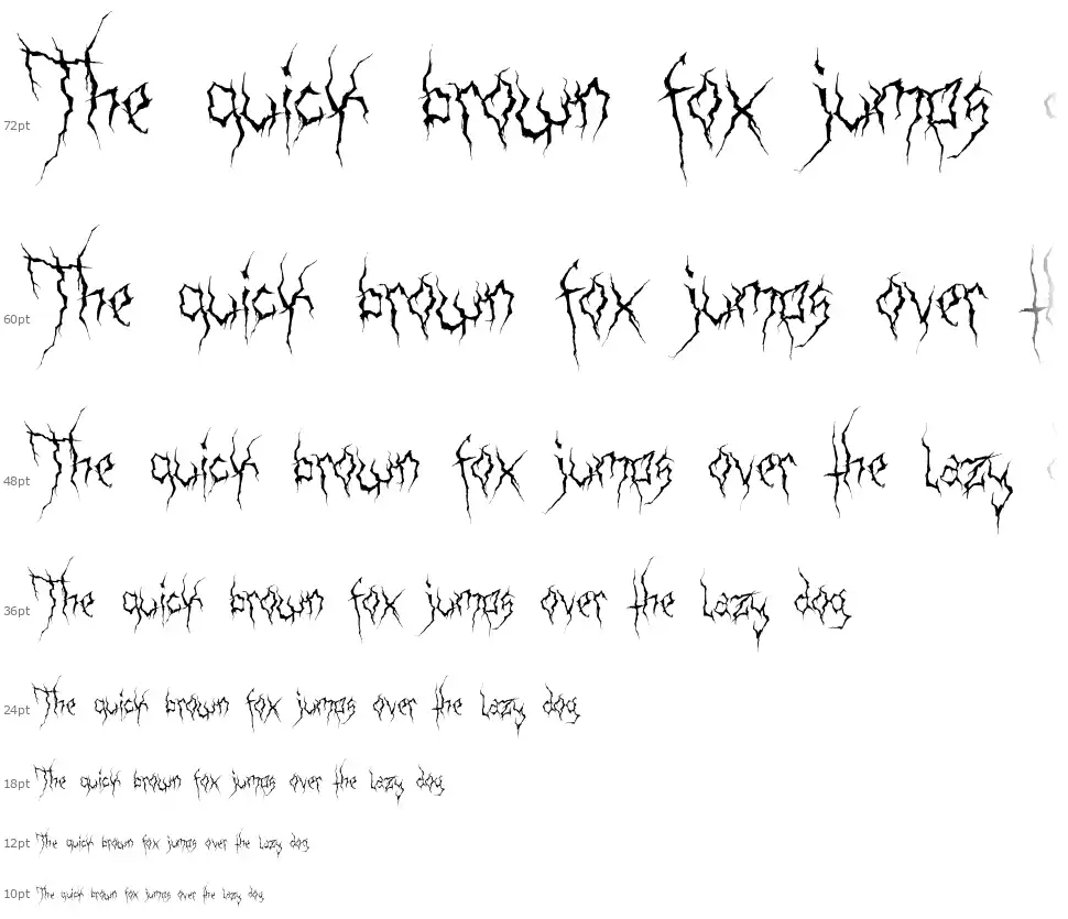 XXII Ultimate Black Metalfont waterfall