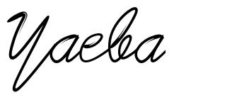 Yaeba 字形