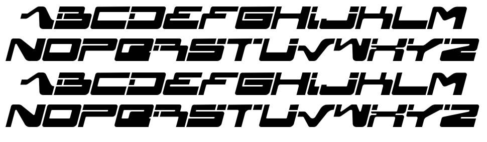Yagiza font specimens