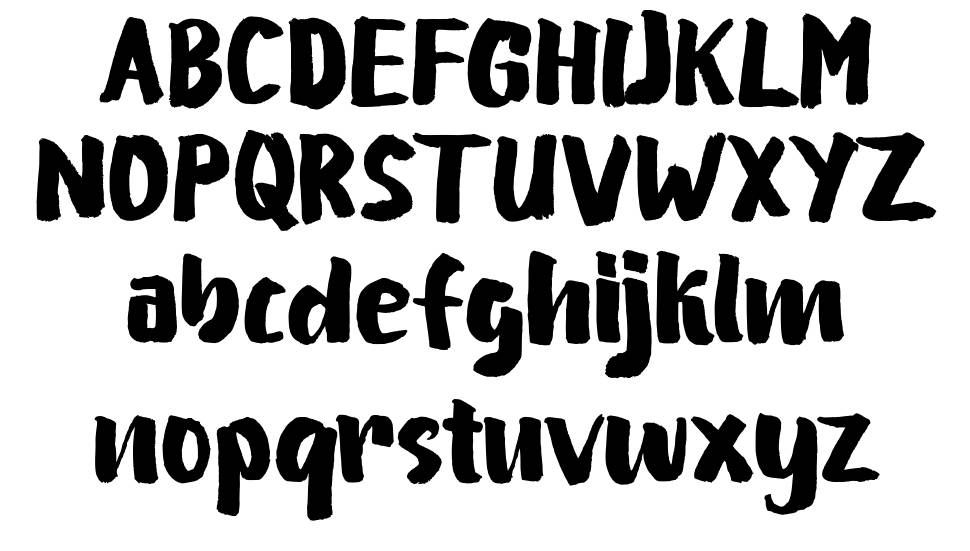 Yakow Brush font Örnekler