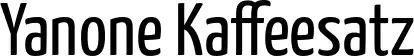 Yanone Kaffeesatz