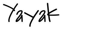Yayak 字形