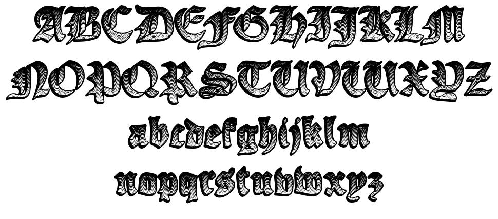 Ye Olde Oak font specimens