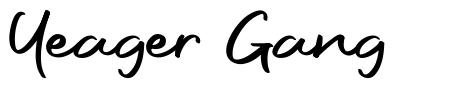 Yeager Gang font