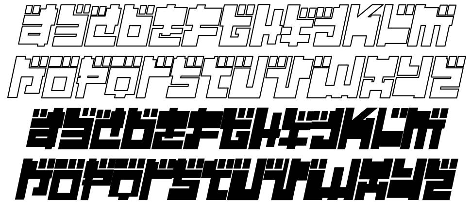 Year 2000 Replicant font specimens