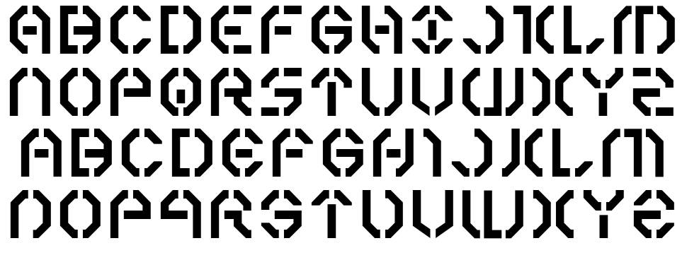 Year 3000 font specimens