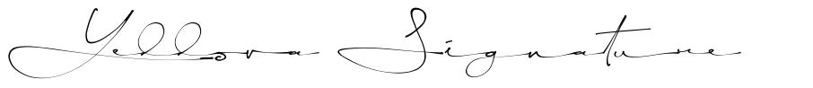 Yellova Signature czcionka