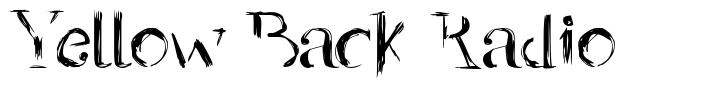 Yellow Back Radio font