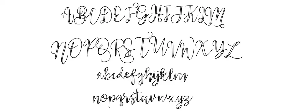 Yellow Weddingfont specimens