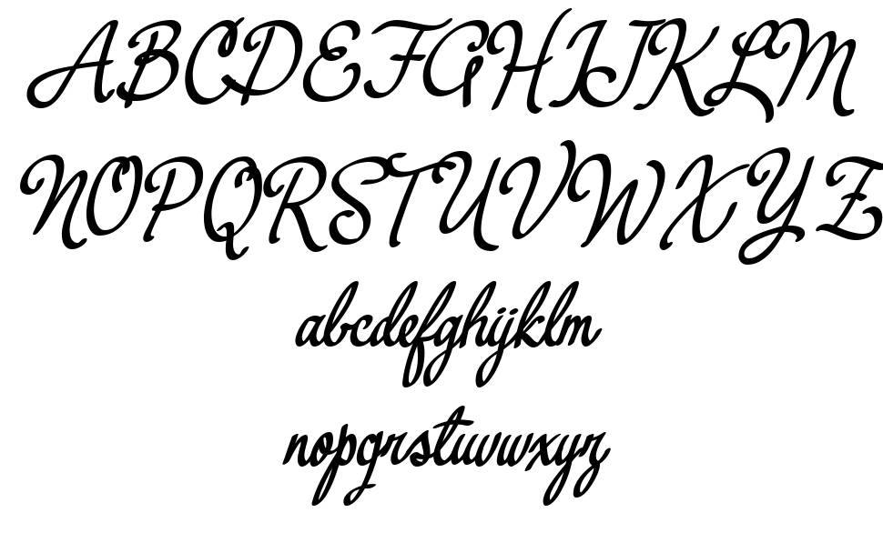Yerbaluisa font Örnekler