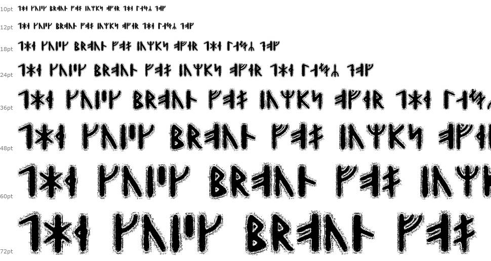 Yggdrasil Runic шрифт Водопад