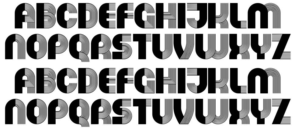 Yiphi font Örnekler