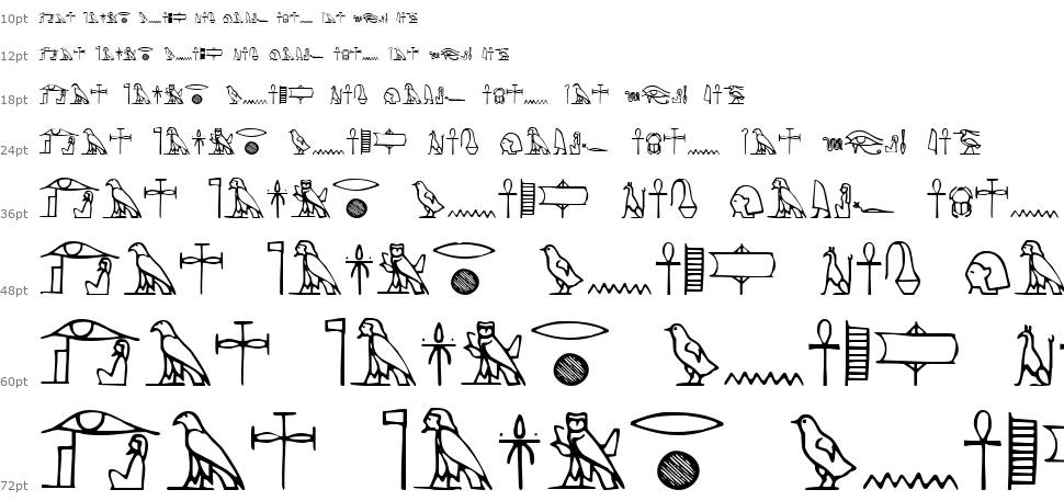 Yiroglyphics font Şelale