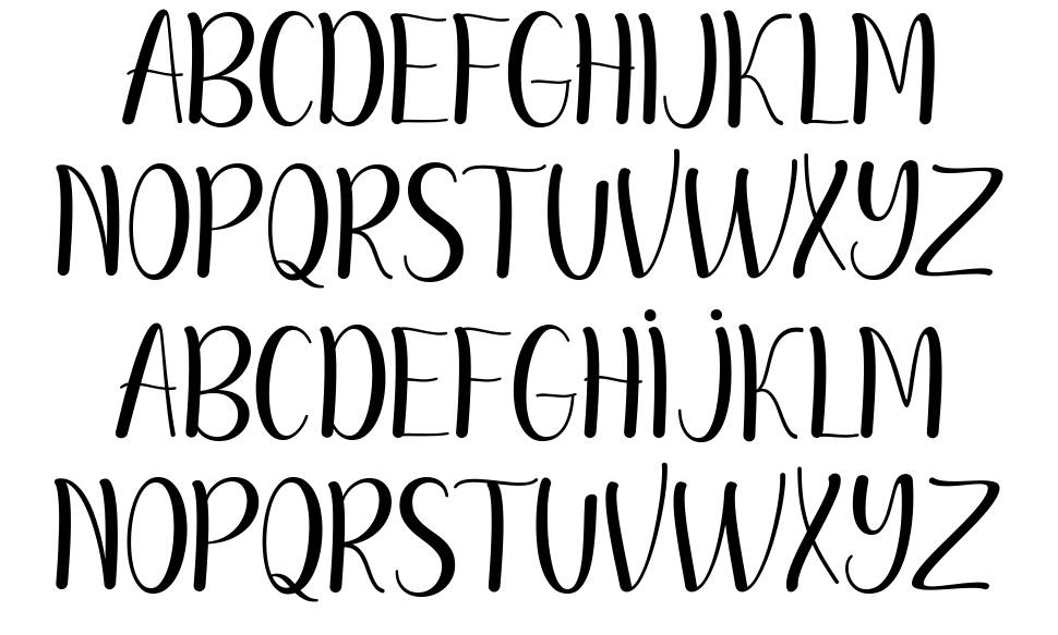 Yoshinta Script font specimens