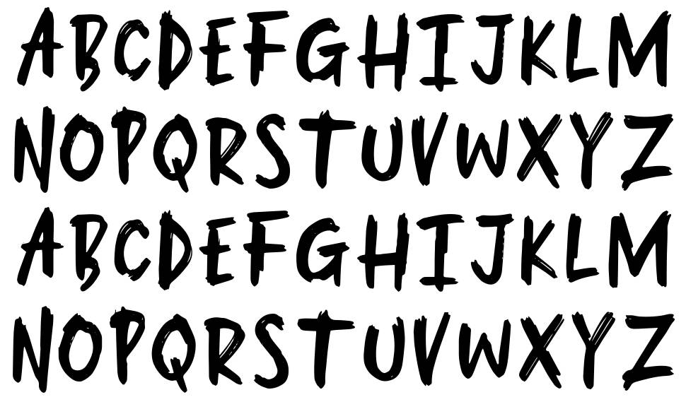 You Are Scared font specimens