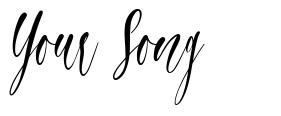 Your Song font