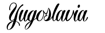 Yugoslavia шрифт