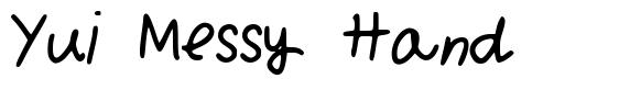 Yui Messy Hand font