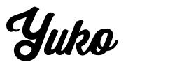 Yuko шрифт