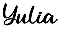 Yulia font
