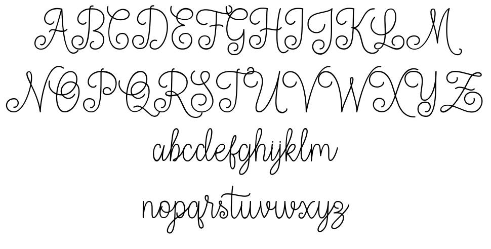 Yulisa font specimens