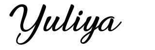 Yuliya 字形