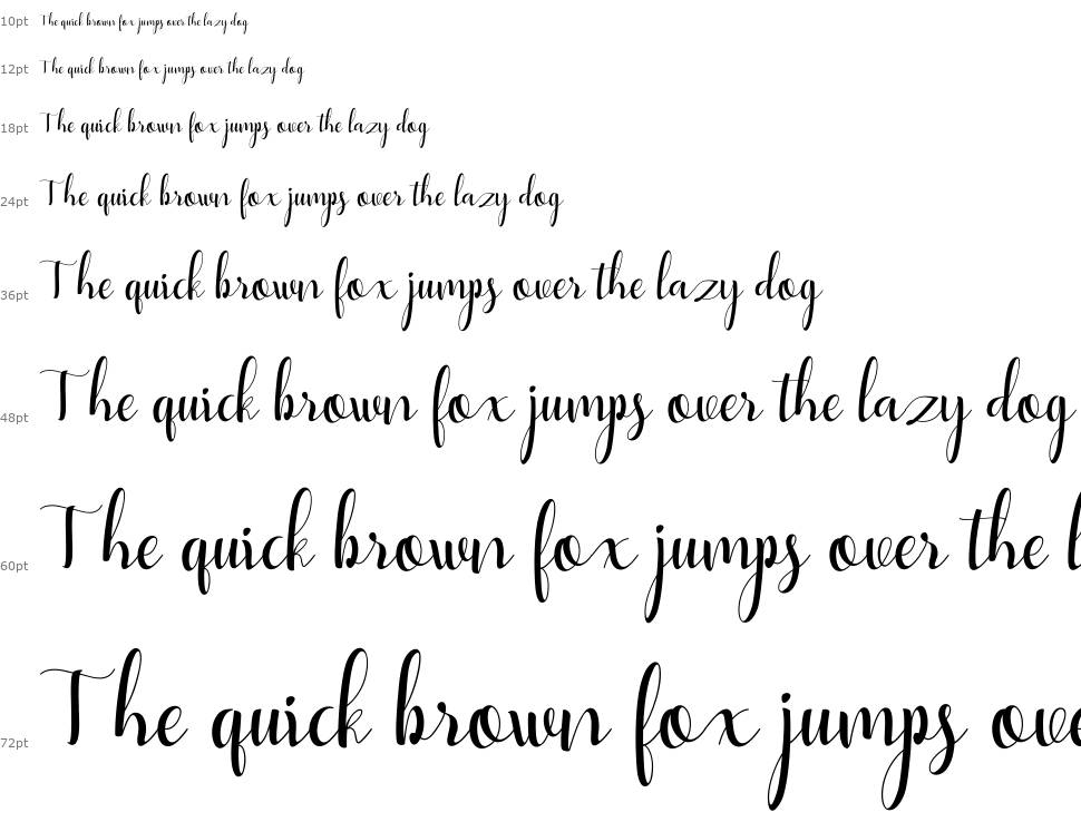 Yullisa Script font Şelale