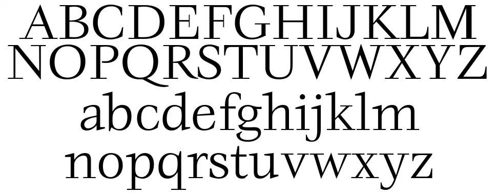 Zachery font specimens